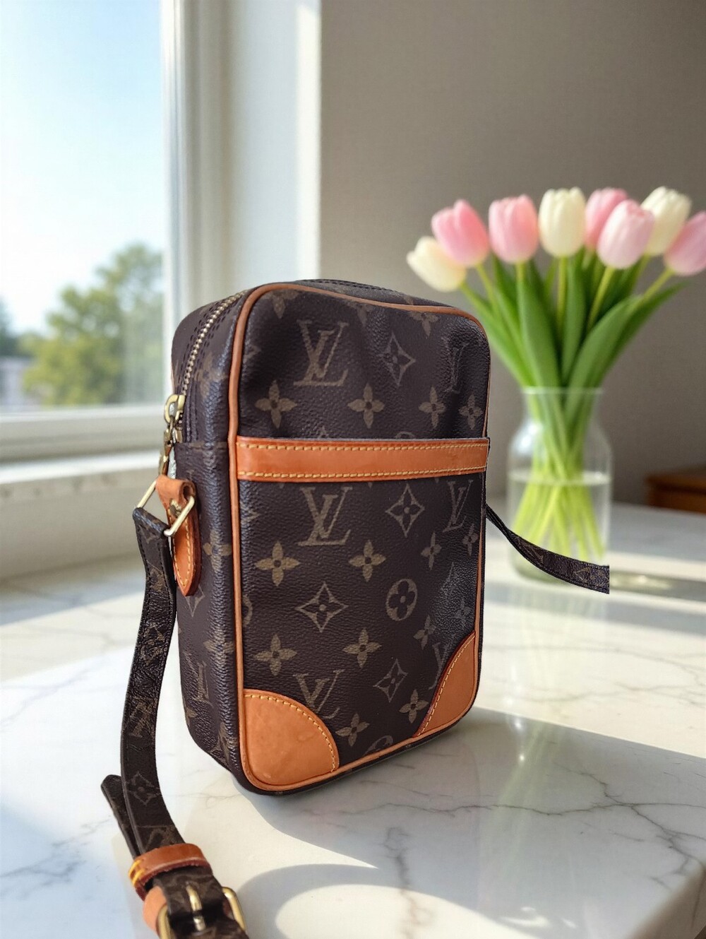 Louis Vuitton Danube Monogram Crossbody Vintage 2000 ✨ EUC - Picture 5 of 16